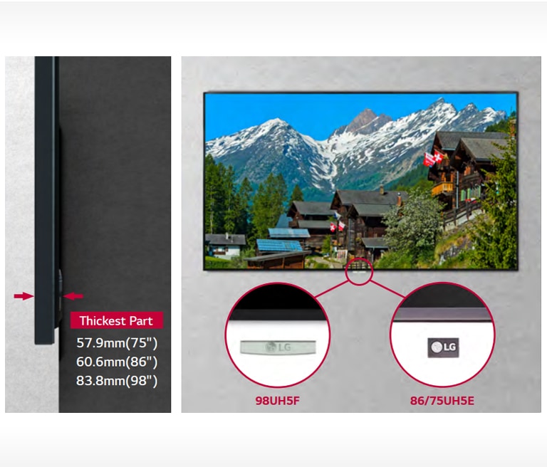 Slim Depth and Detachable Logo