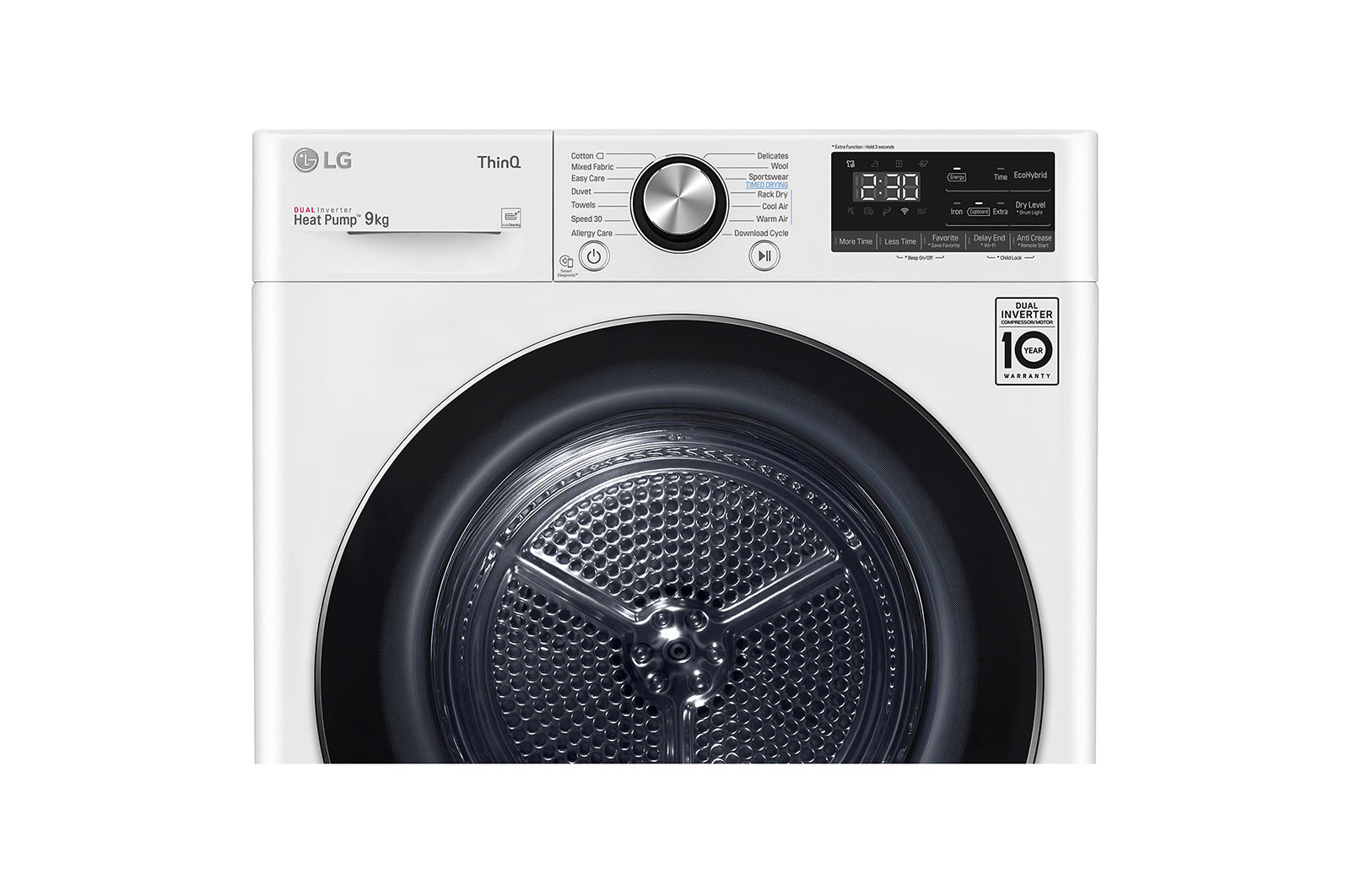 LG [RENTAL] 9kg Dual Inverter Heat Pump™Dryer with Auto Cleaning condenser, VD-H9066WSR