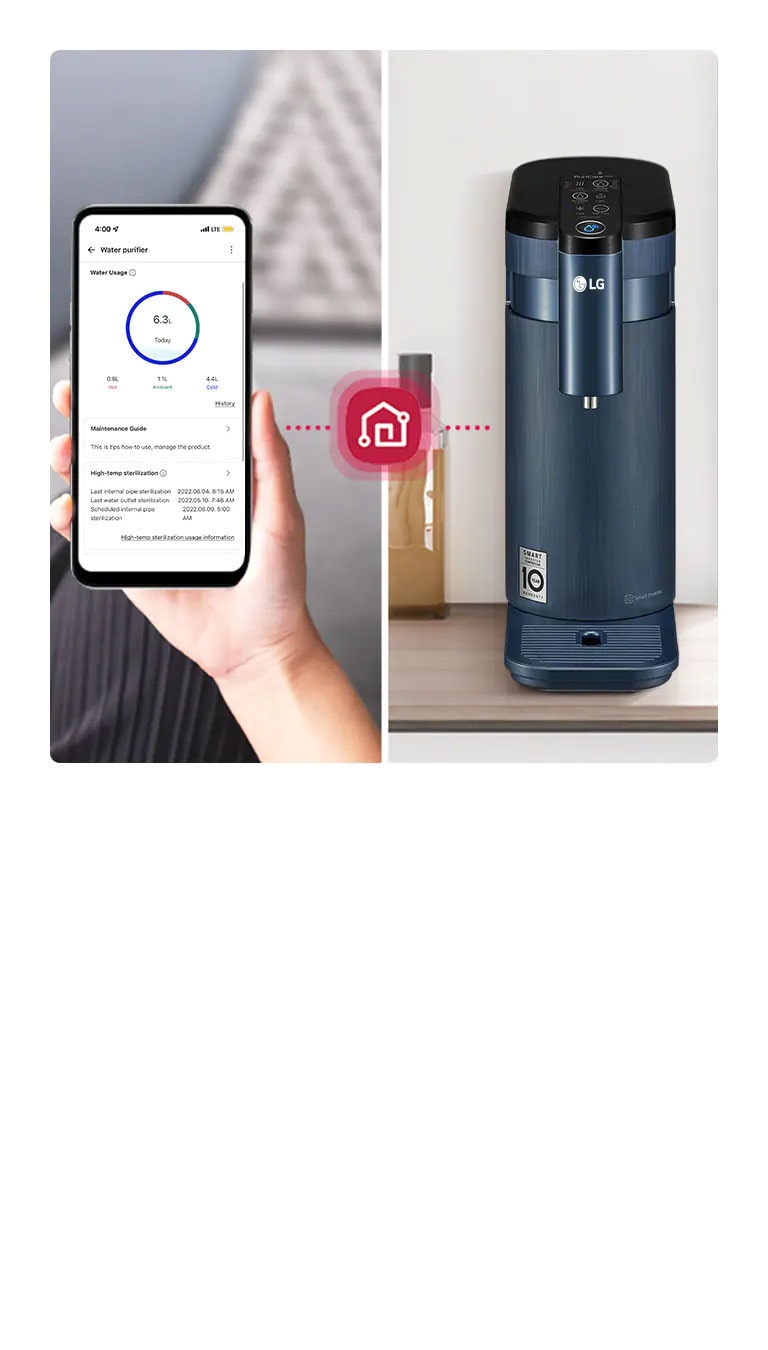 Check the water purifier with LG Smart ThinQ