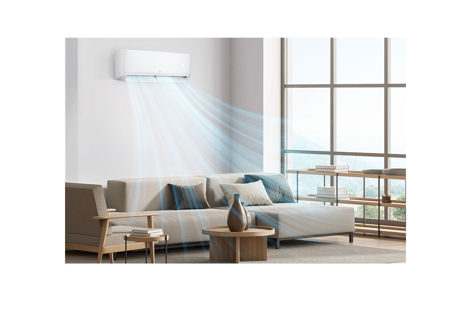 LG  [2024] 1.0HP Lite Series Air Conditioner with Dual Sensing and Fast Cooling function, S3-C09HZCAA