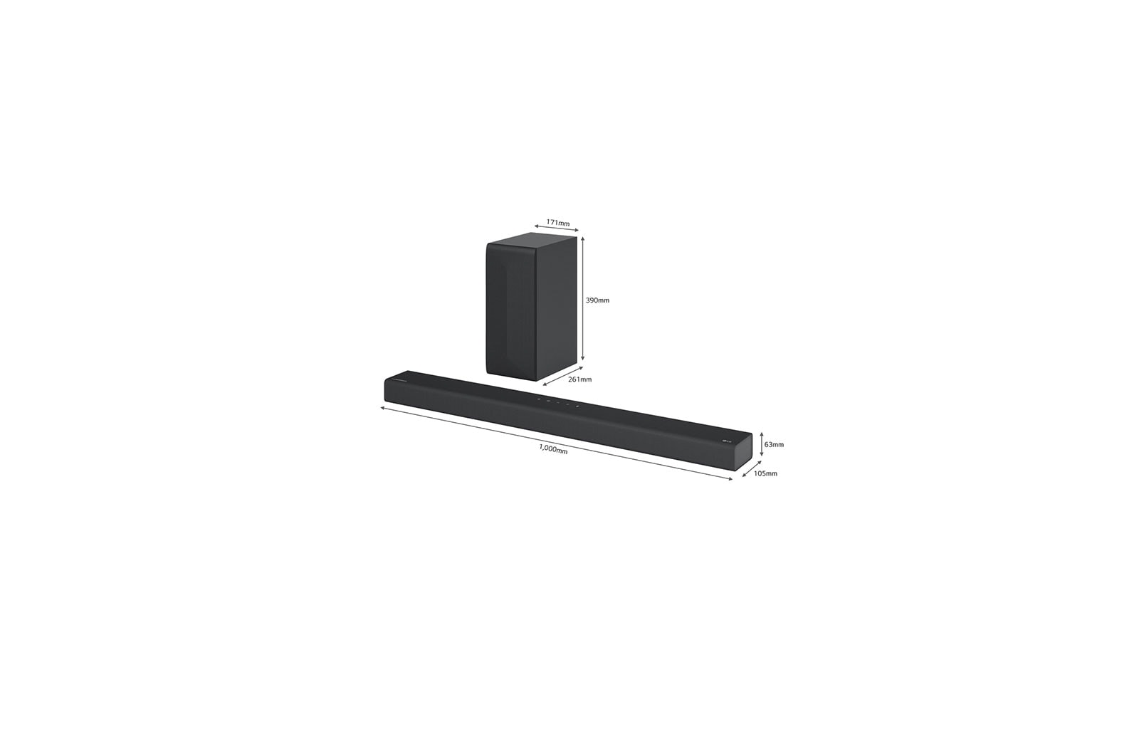 LG S65Q 420W 3.1ch High Res Audio soundbar with DTS Virtual:X, S65Q