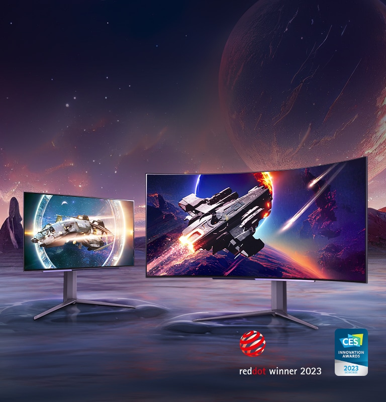 27GR95QE, 45GR95QE, World's 1st 240Hz OLED Gaming Monitors.