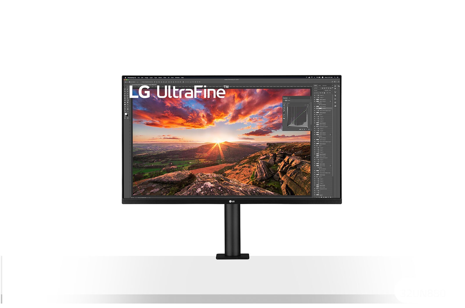 LG 32UN880-B 32 Inch UltraFine™ Display Ergo 4K HDR10 Monitor, 32UN880-B