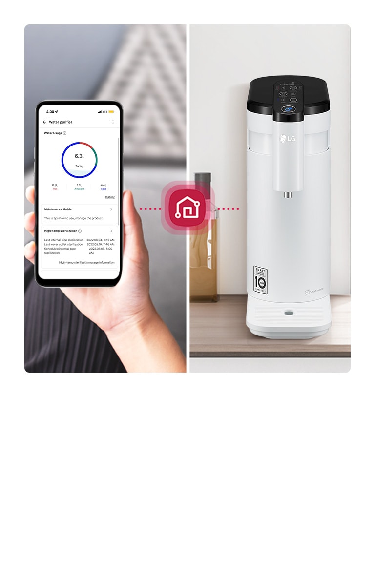 Check the water purifier with LG Smart ThinQ