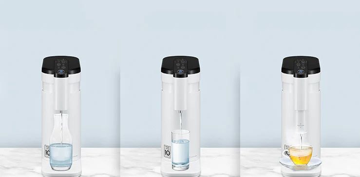 Each of the three water purifiers is shown according to their application