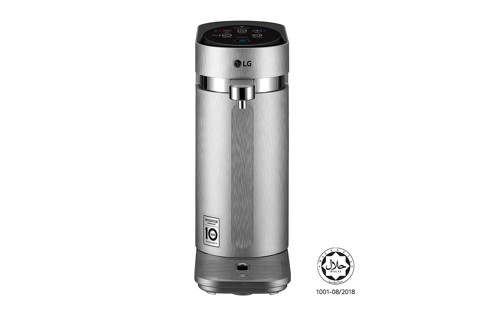 LG Tankless LG PuriCare™ Water Purifier with 3-stage filtration & Tankless Hot / Cold / Ambient water, Silver, WD512AN