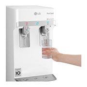 LG Slim Stand LG PuriCare™ Water Purifier with Tankless Cold Water & Big Hot Water Capacity, White, WS410GN