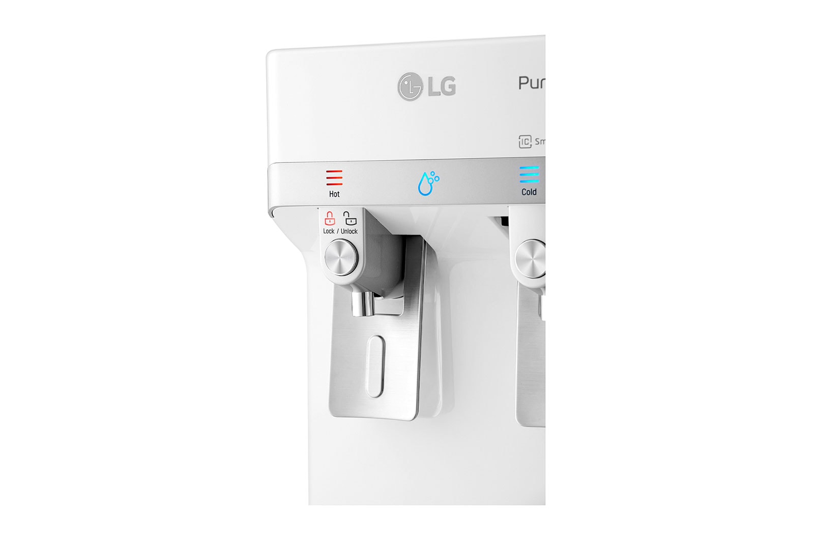 LG Slim Stand LG PuriCare™ Water Purifier with Tankless Cold Water & Big Hot Water Capacity, White, WS410GN