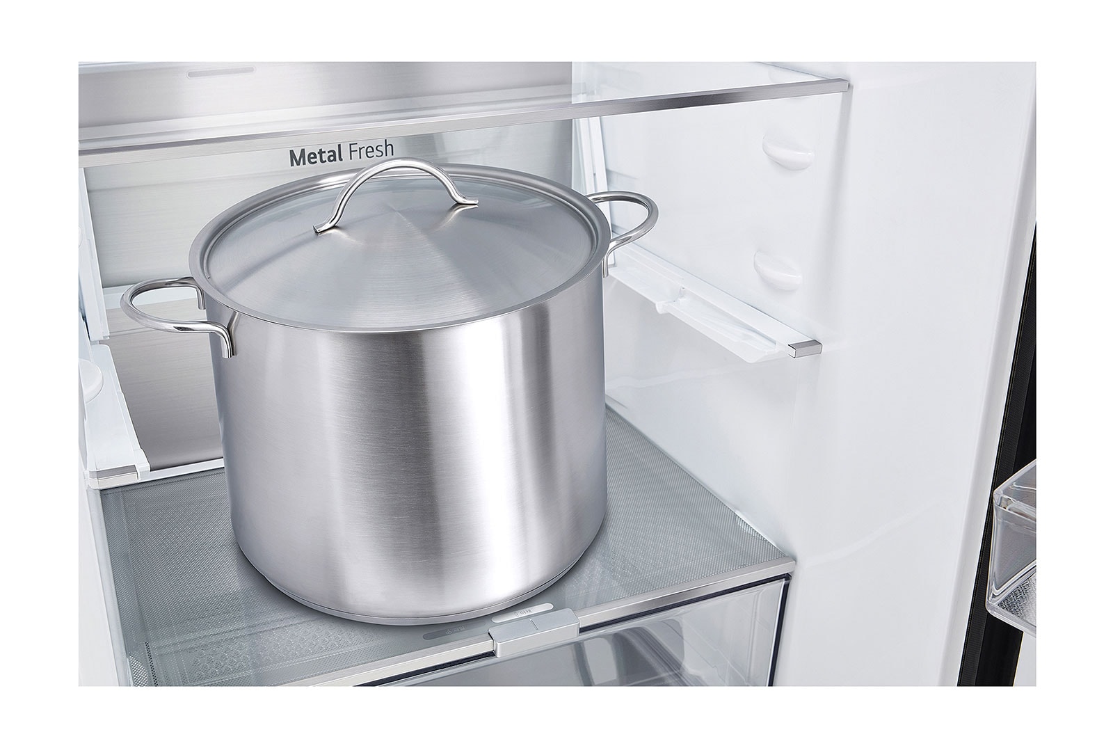 LG 341L Bottom Freezer Fridge in Pink & Beige Finish, GC-B459QG9D