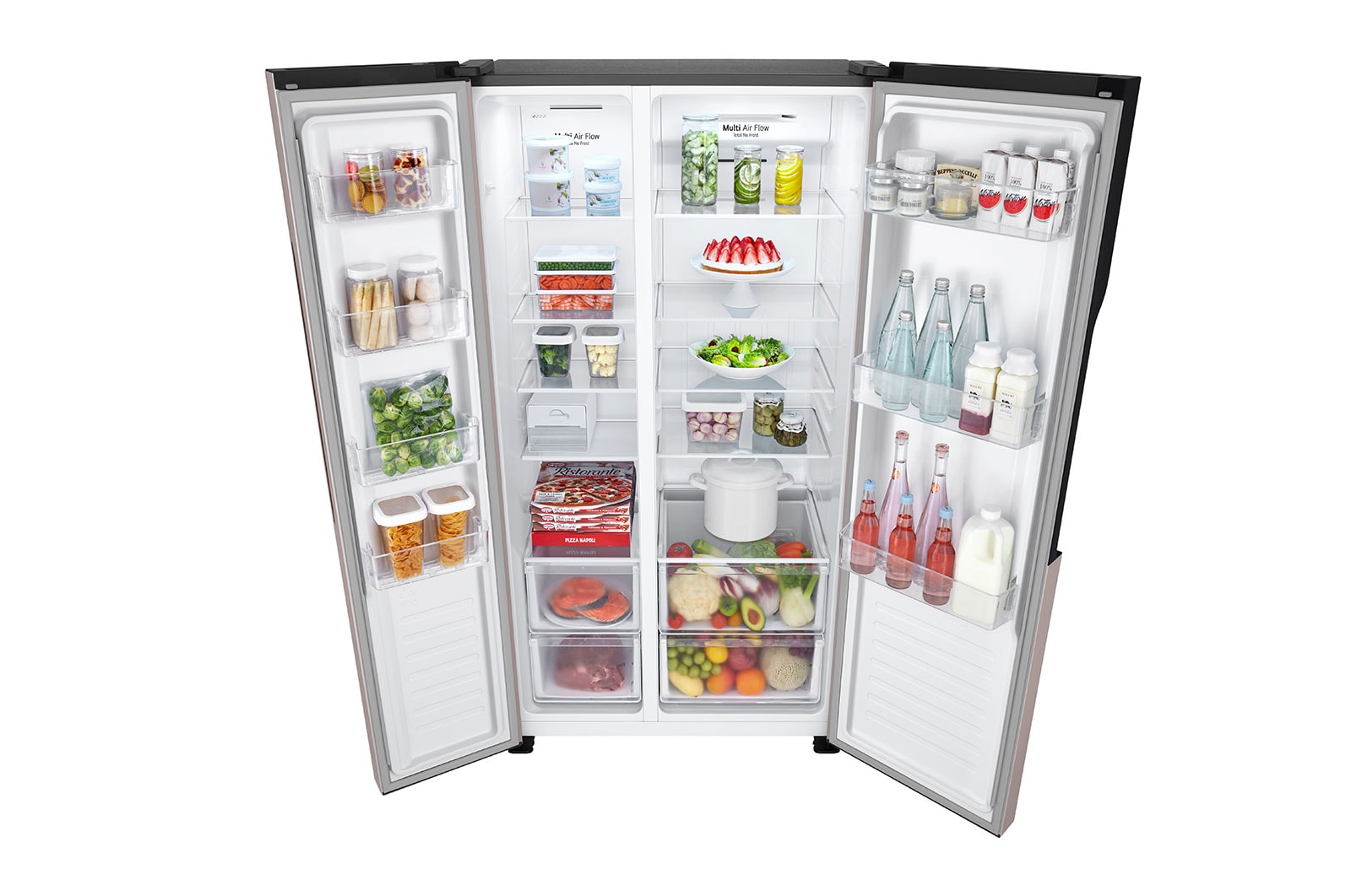 LG 508L Side-by-Side Fridge in Gold Finish, GC-B507PGAM