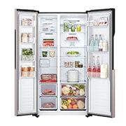 LG 508L Side-by-Side Fridge in Gold Finish, GC-B507PGAM