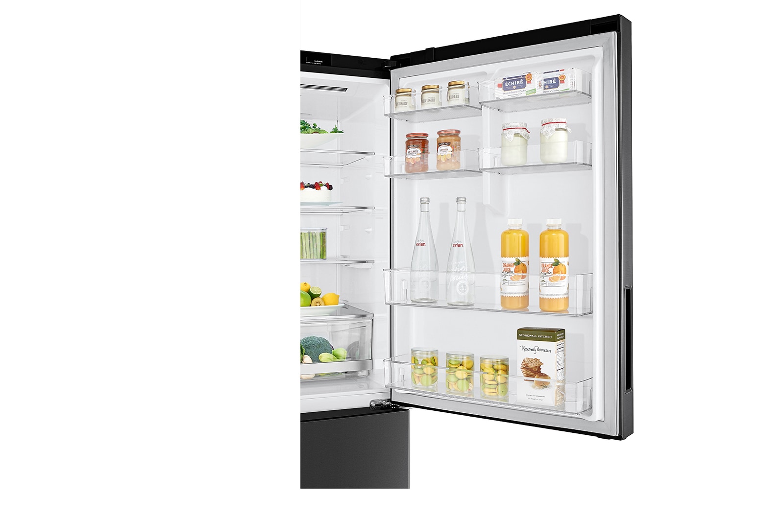 LG 420L Bottom Freezer Fridge in Matte Black Finish, GC-B529NQCM