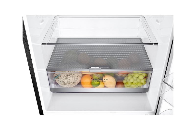 LG 420L Bottom Freezer Fridge in Matte Black Finish, GC-B529NQCM