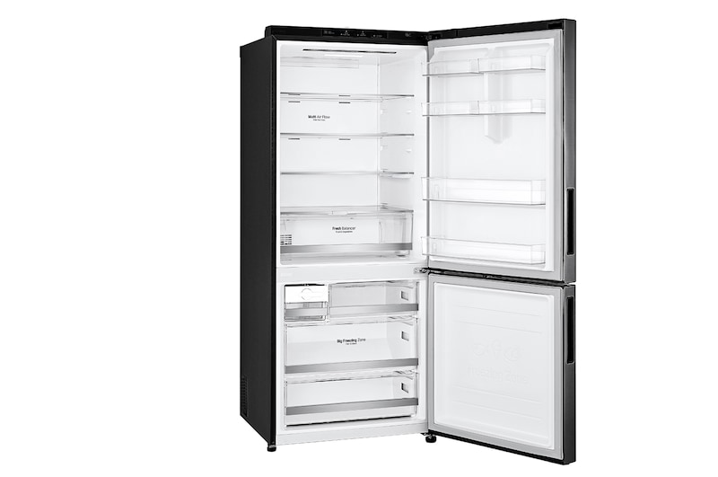 LG 420L Bottom Freezer Fridge in Matte Black Finish, GC-B529NQCM