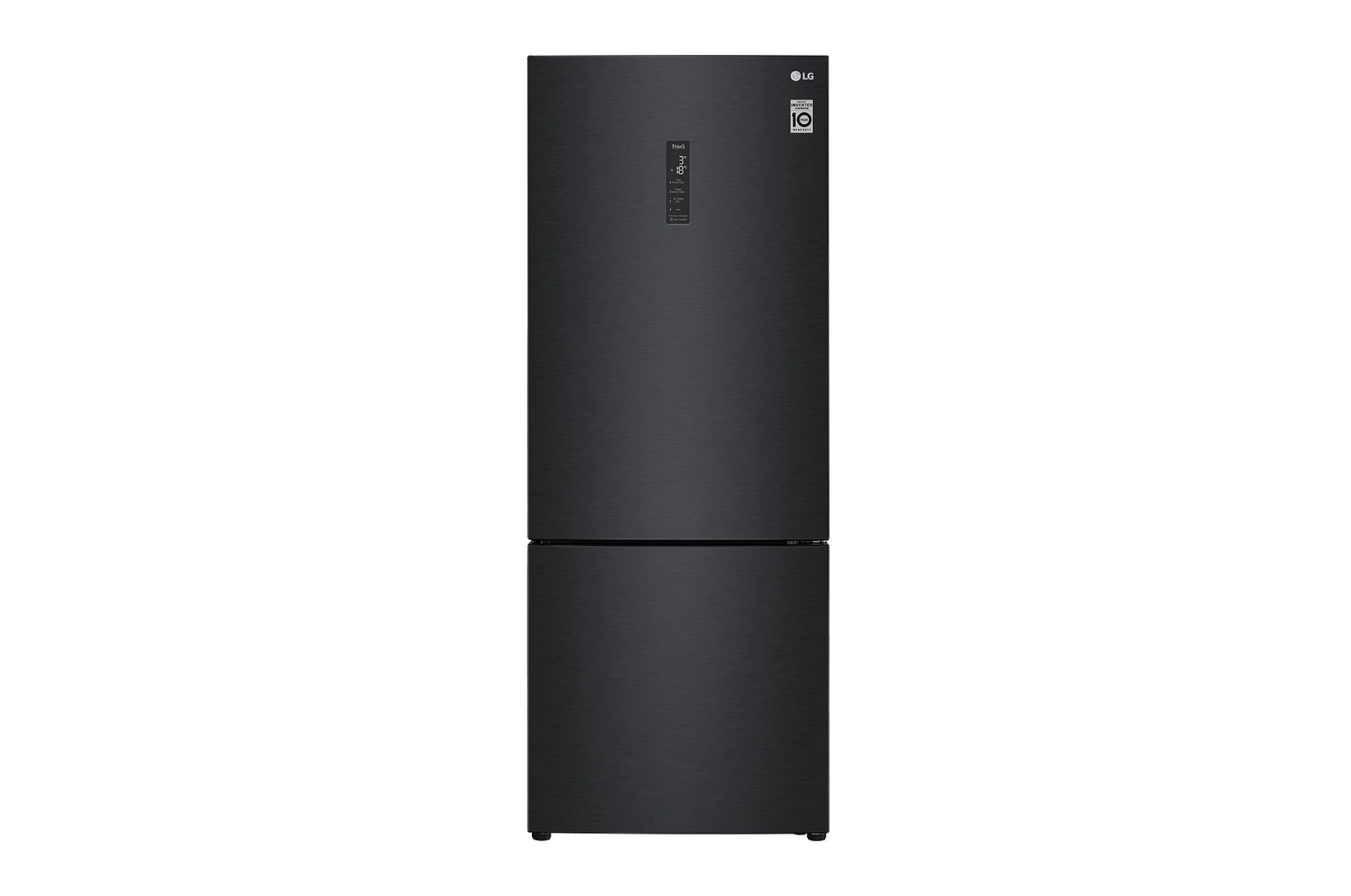 LG 455L Bottom Freezer Fridge in Matte Black Finish, GC-B569NQCM