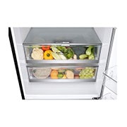 LG 455L Bottom Freezer Fridge in Matte Black Finish, GC-B569NQCM