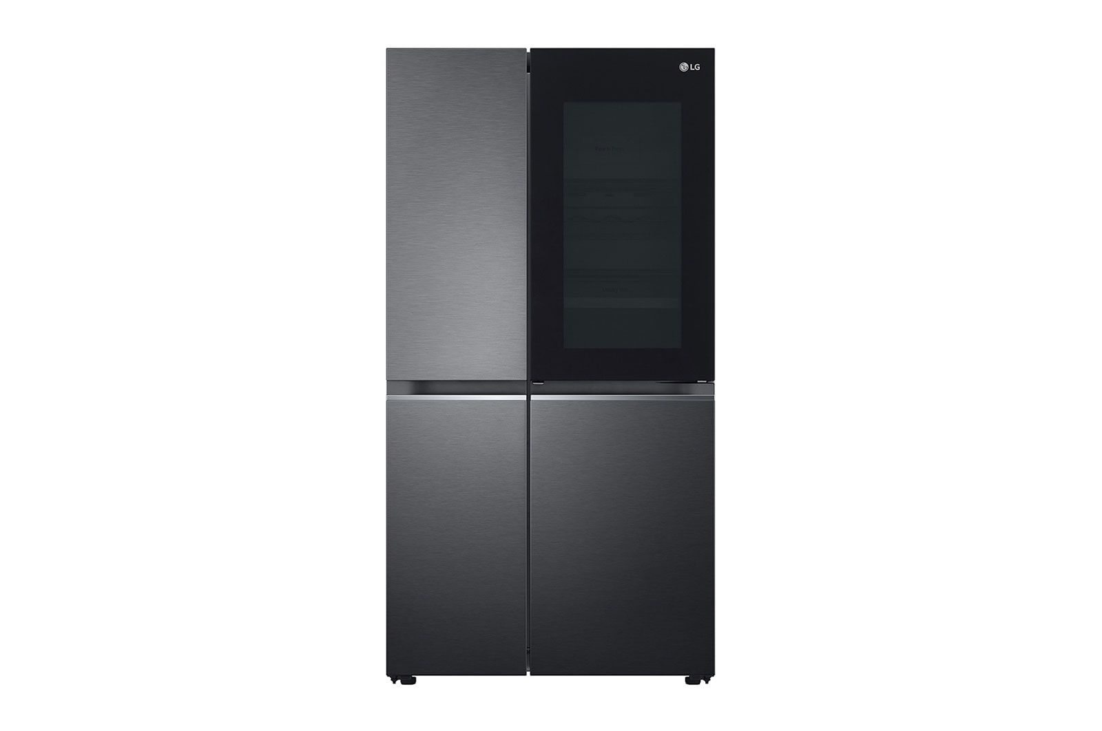 LG 655L Side-by-Side Fridge with InstaView Door-in-Door™ in Matte Black Finish, GC-Q257CQFL