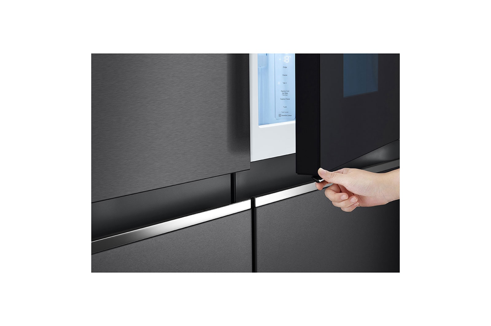 LG 655L Side-by-Side Fridge with InstaView Door-in-Door™ in Matte Black Finish, GC-Q257CQFL