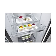 LG 655L Side-by-Side Fridge with InstaView Door-in-Door™ in Matte Black Finish, GC-Q257CQFL