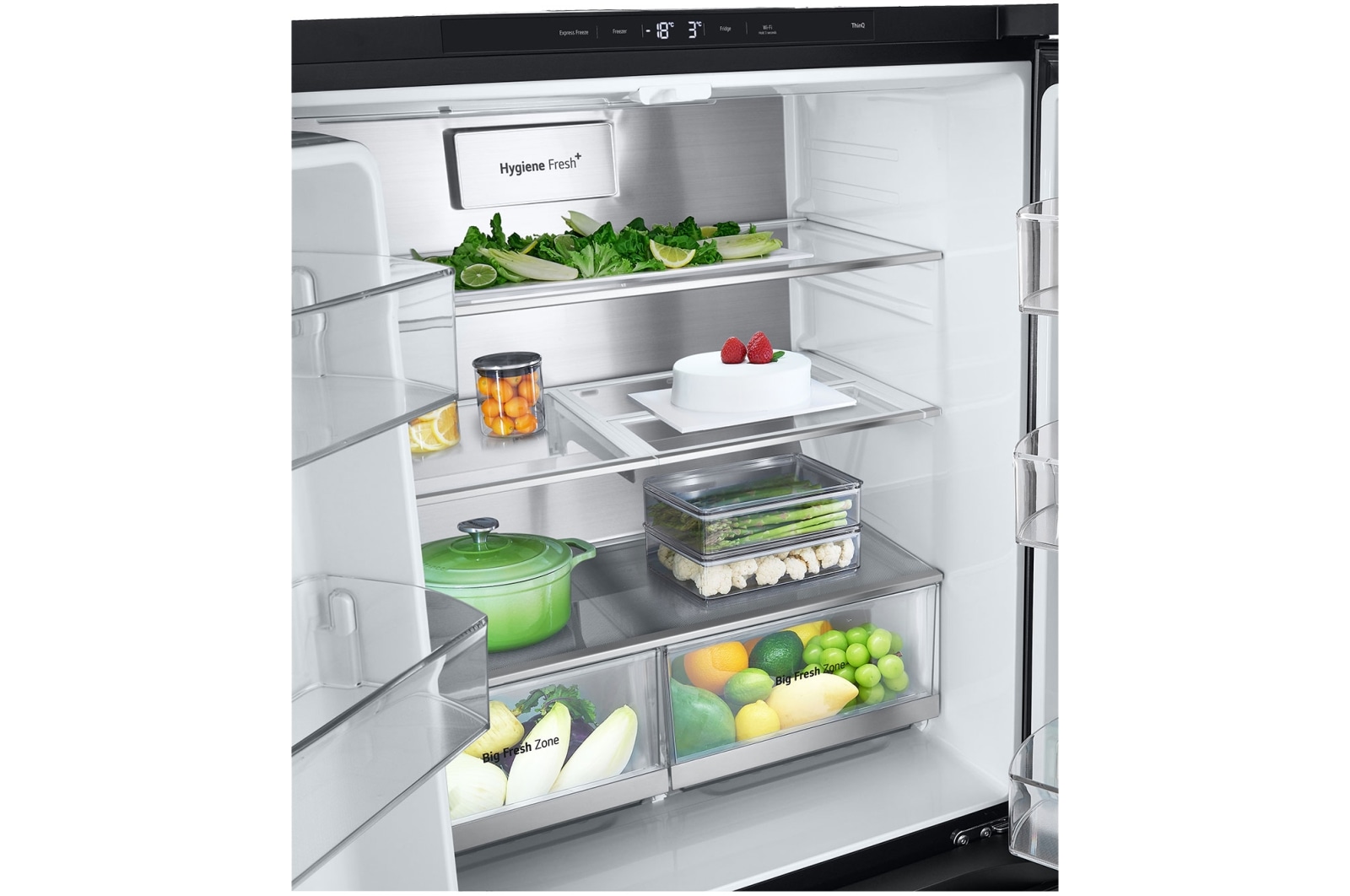 LG 431L French Door Fridge with InstaView in Black Steel Finish, GC-V22FFQMB