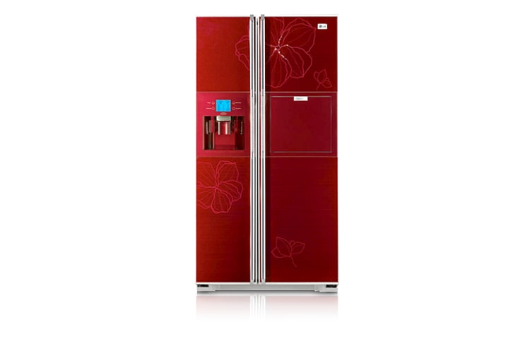 Lg double door fridge red colour sales