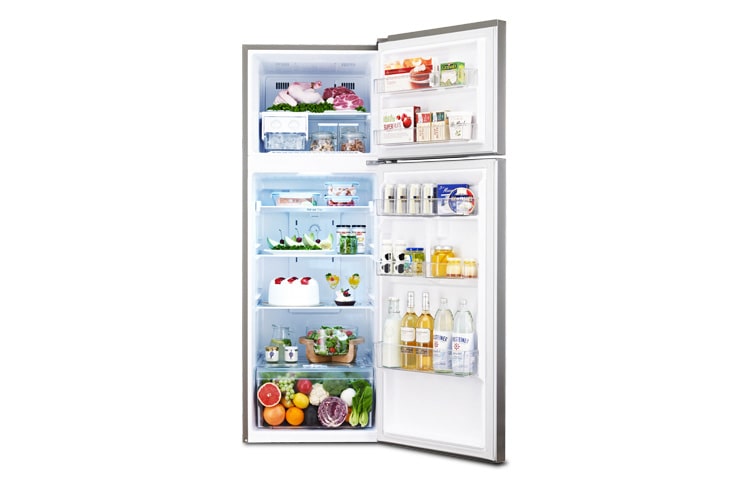 LG 310L Platinum Silver Top Mount Fridge, GR-V323SLCH