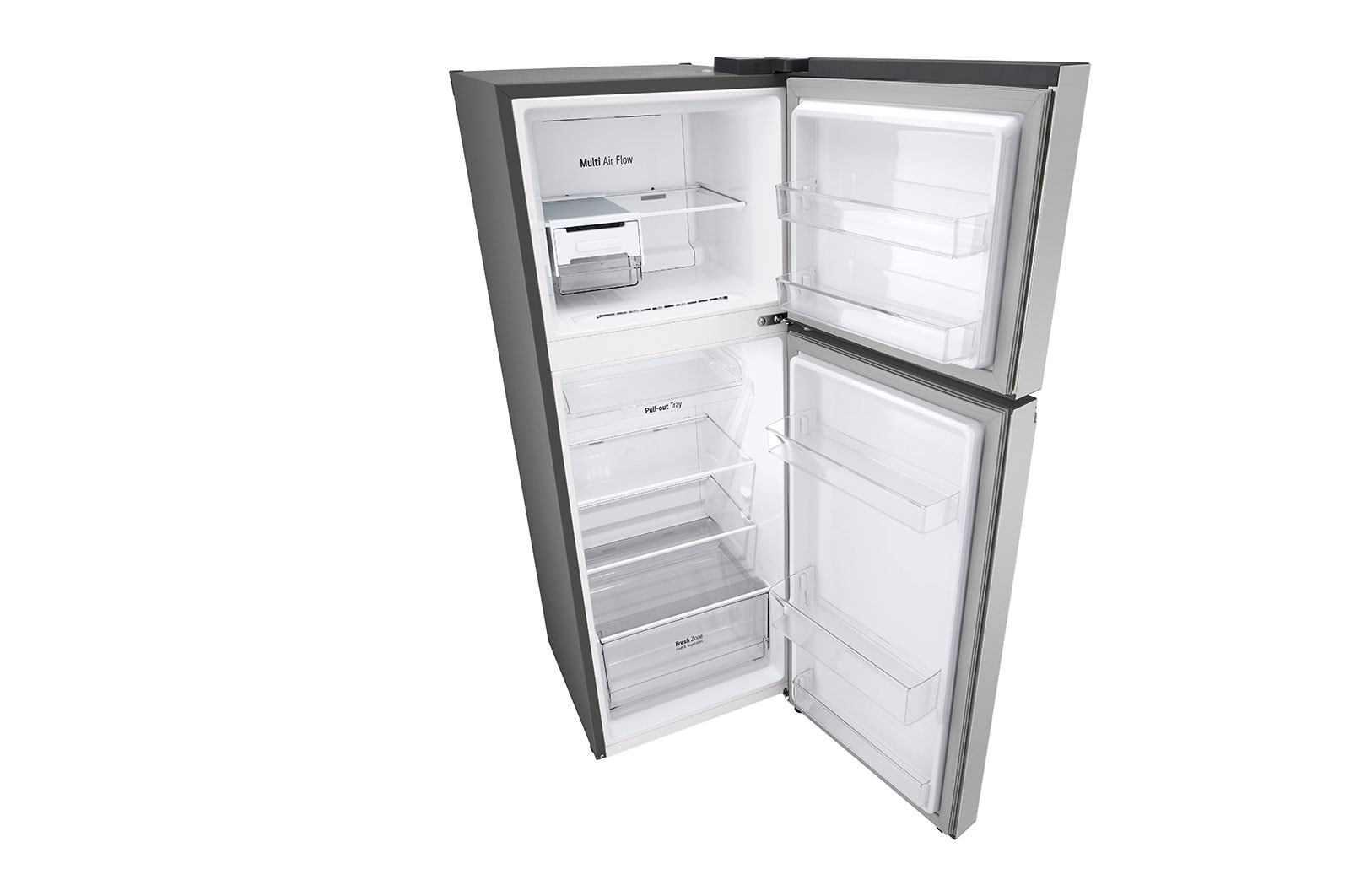 LG 263L Top Freezer Fridge in Platinum Silver3 Steel, GV-B242PLGB