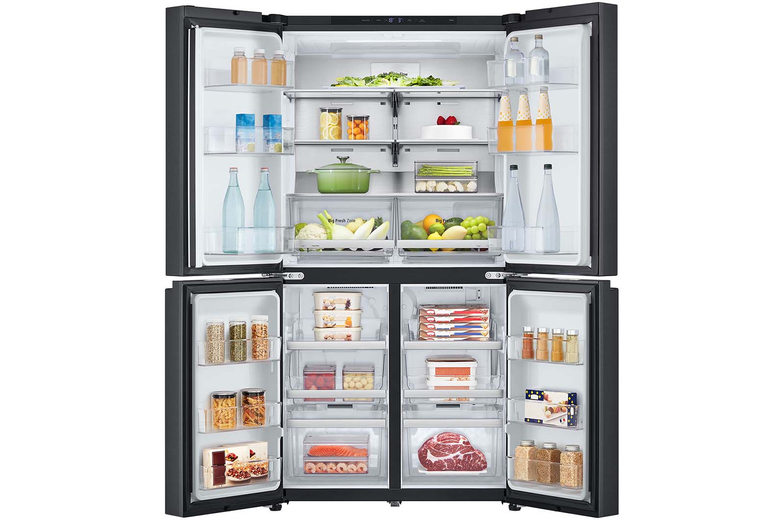 LG [RENTAL] 665L French Door Fridge in Matte Black Finish, GC-B24FFCPB