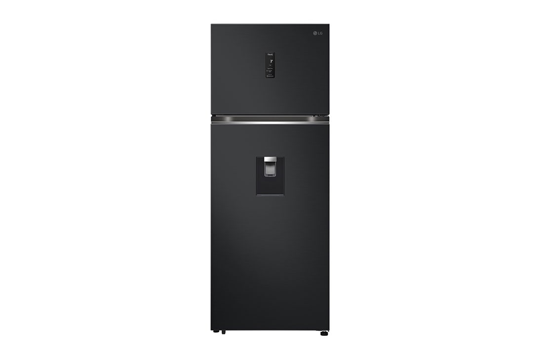 LG [RENTAL] 493L Top Freezer Fridge in Essence Matt Black with Water Dispenser & Auto Ice maker, GN-F452PQAK