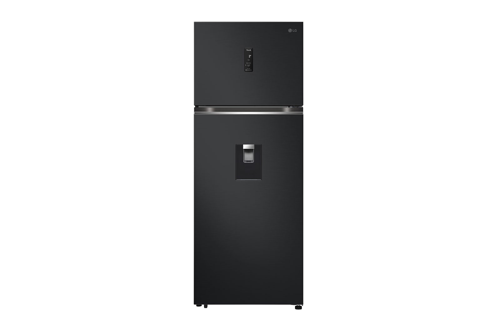 LG [RENTAL] 493L Top Freezer Fridge in Essence Matt Black with Water Dispenser & Auto Ice maker, GN-F452PQAK