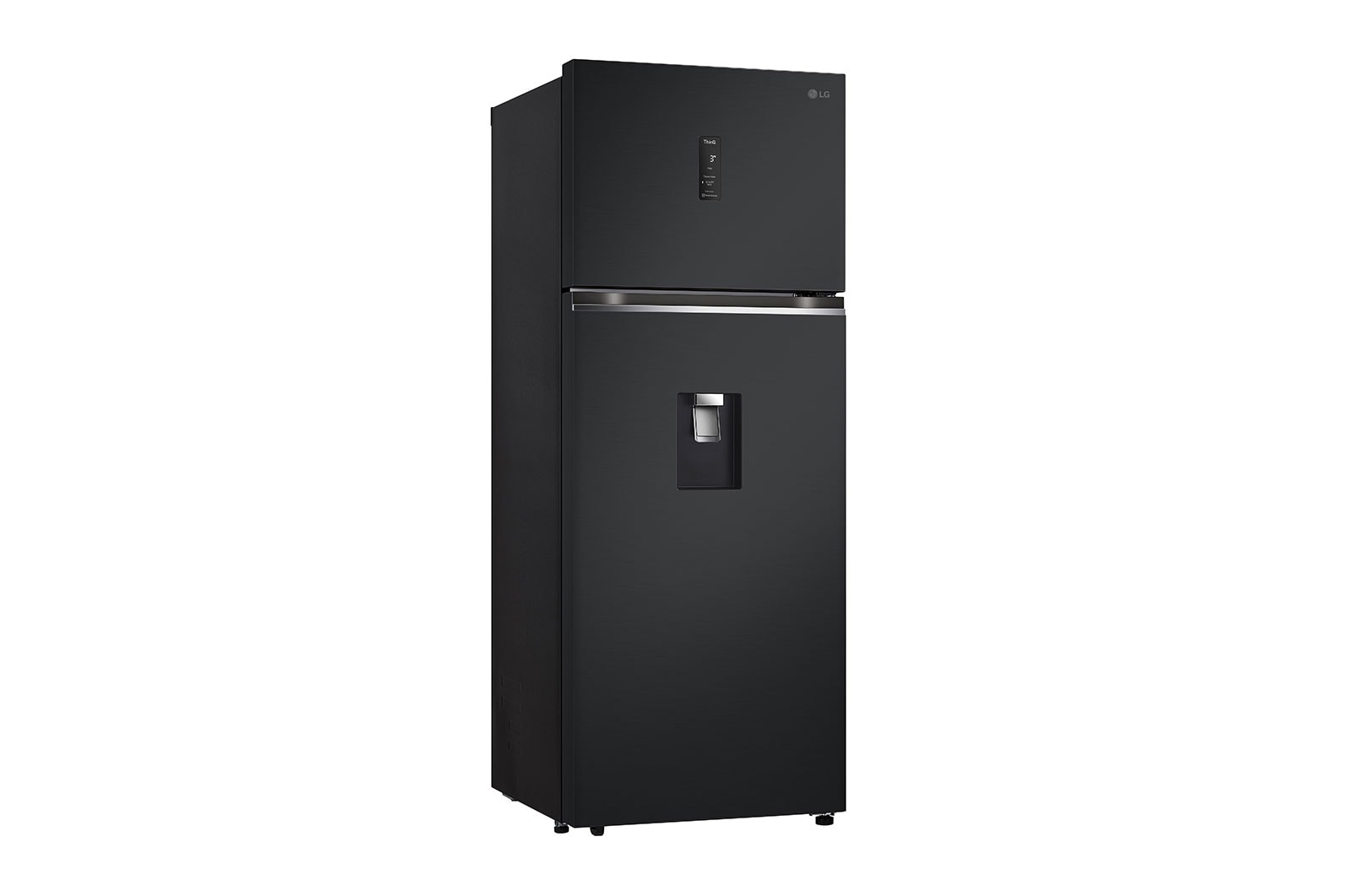 LG [RENTAL] 493L Top Freezer Fridge in Essence Matt Black with Water Dispenser & Auto Ice maker, GN-F452PQAK