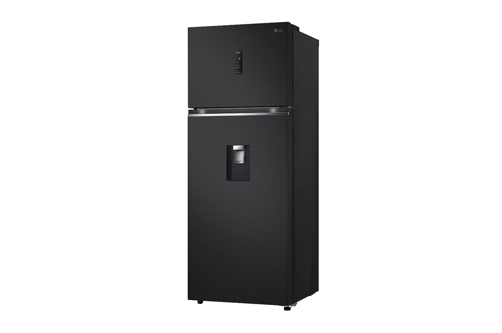 LG [RENTAL] 493L Top Freezer Fridge in Essence Matt Black with Water Dispenser & Auto Ice maker, GN-F452PQAK