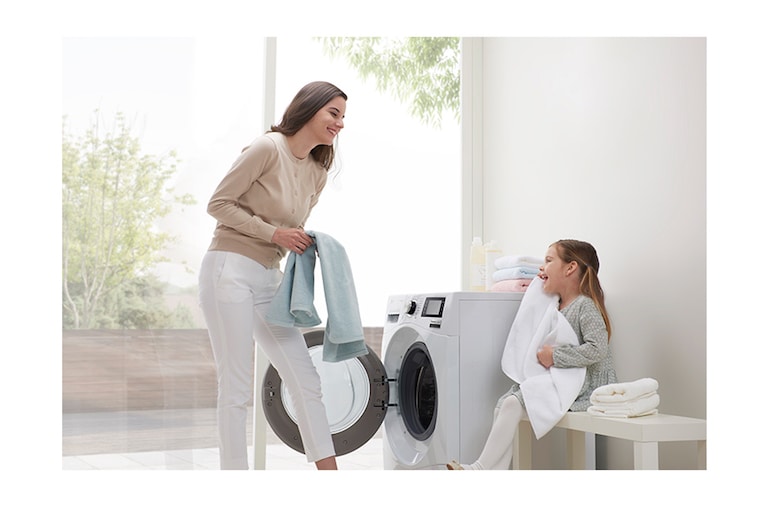 LG 9KG 6 MOTION DIRECT DRIVE FRONT LOAD WASHING MACHINE, F1409NPRW