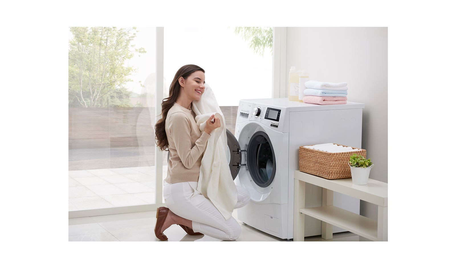 LG 9KG 6 MOTION DIRECT DRIVE FRONT LOAD WASHING MACHINE, F1409NPRW