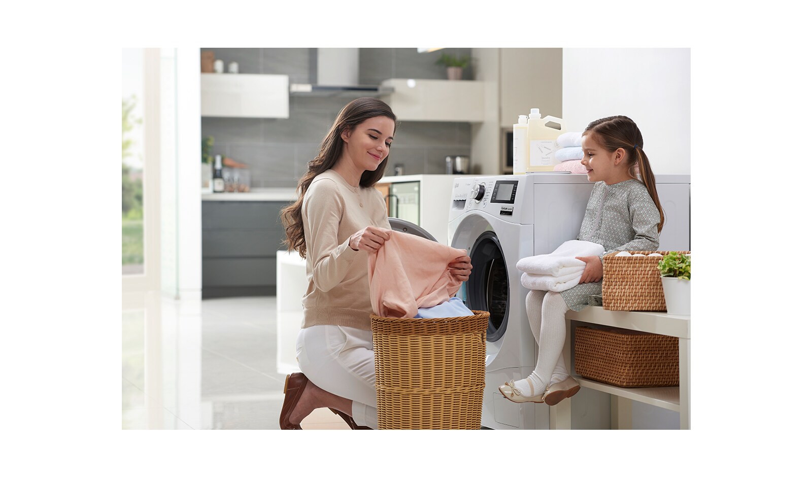 LG 9KG 6 MOTION DIRECT DRIVE FRONT LOAD WASHING MACHINE, F1409NPRW