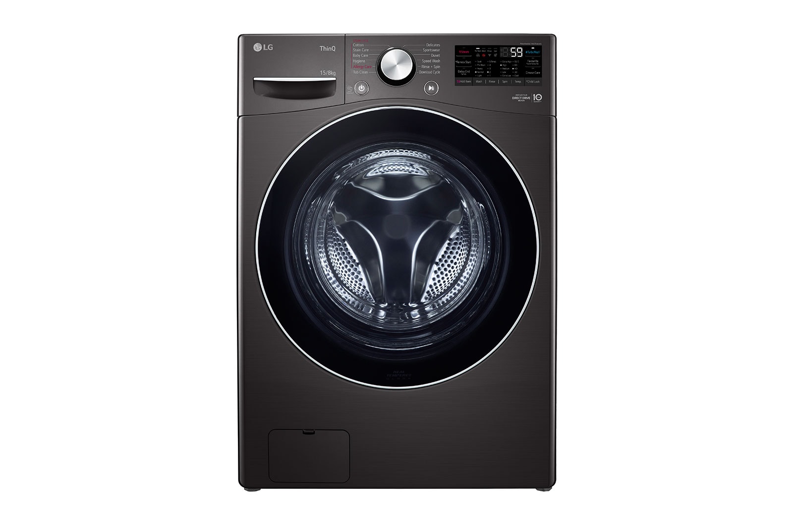 LG 15/8kg Front Load Washer Dryer with AI Direct Drive™ and TurboWash™ Technology, F2515RTGB