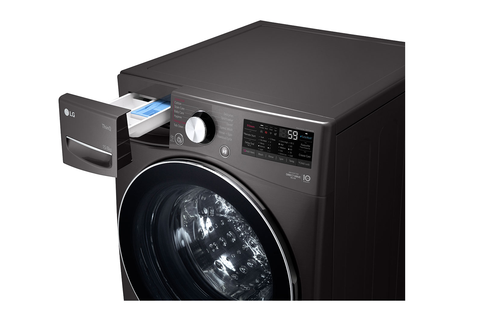 LG 15/8kg Front Load Washer Dryer with AI Direct Drive™ and TurboWash™ Technology, F2515RTGB