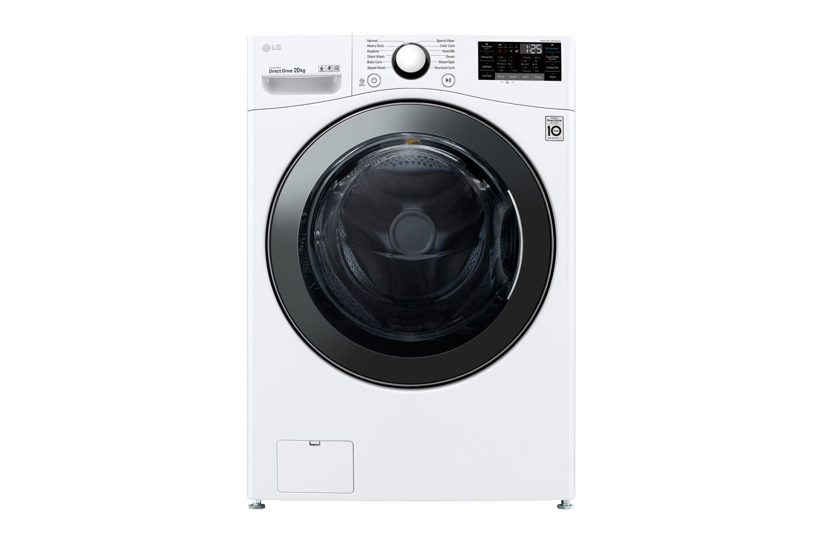 LG 20kg Front Load Washer with 6motion Direct Drive, TurboWash™, F2720SVRW