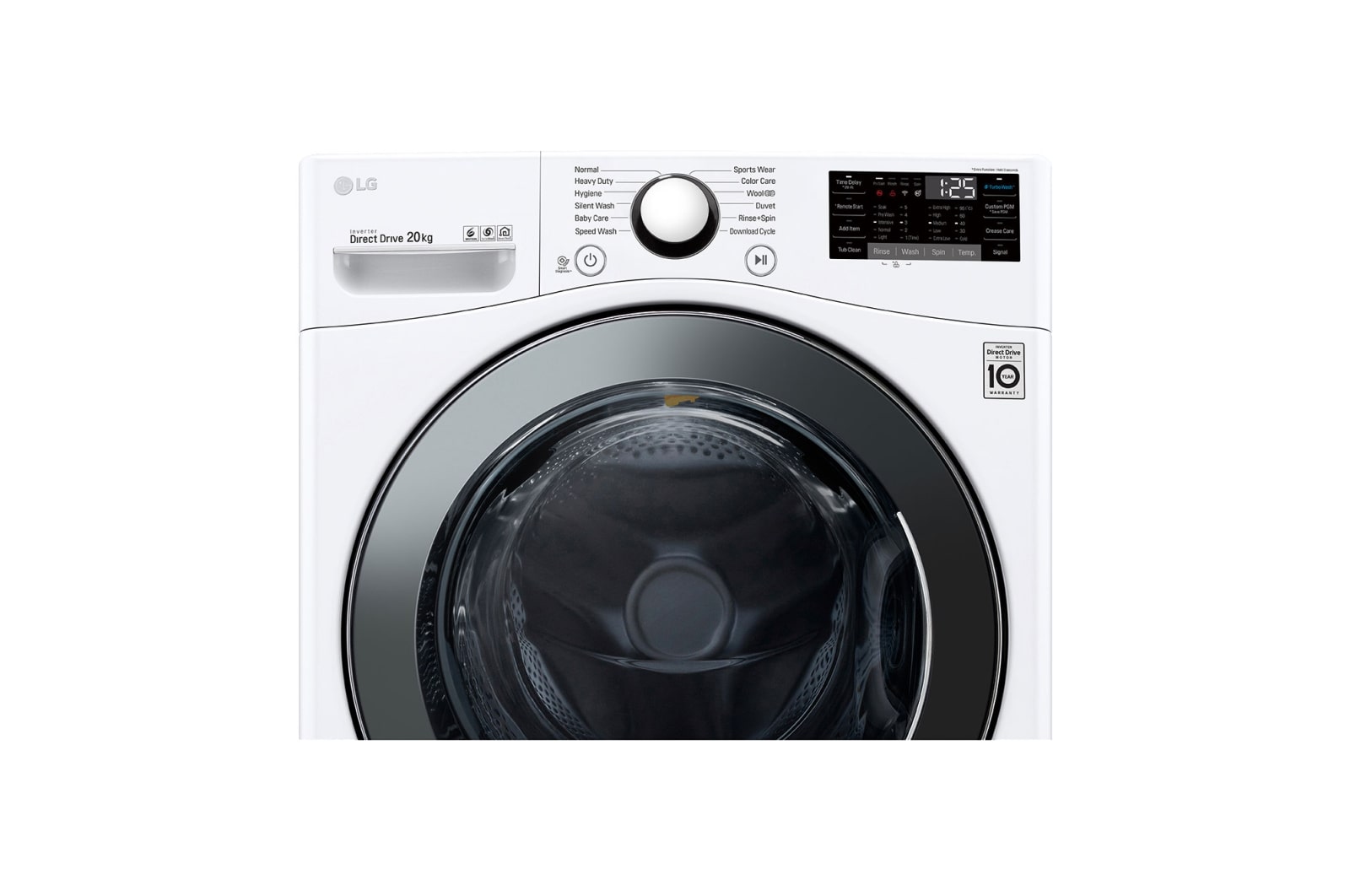 LG 20kg Front Load Washer with 6motion Direct Drive, TurboWash™, F2720SVRW