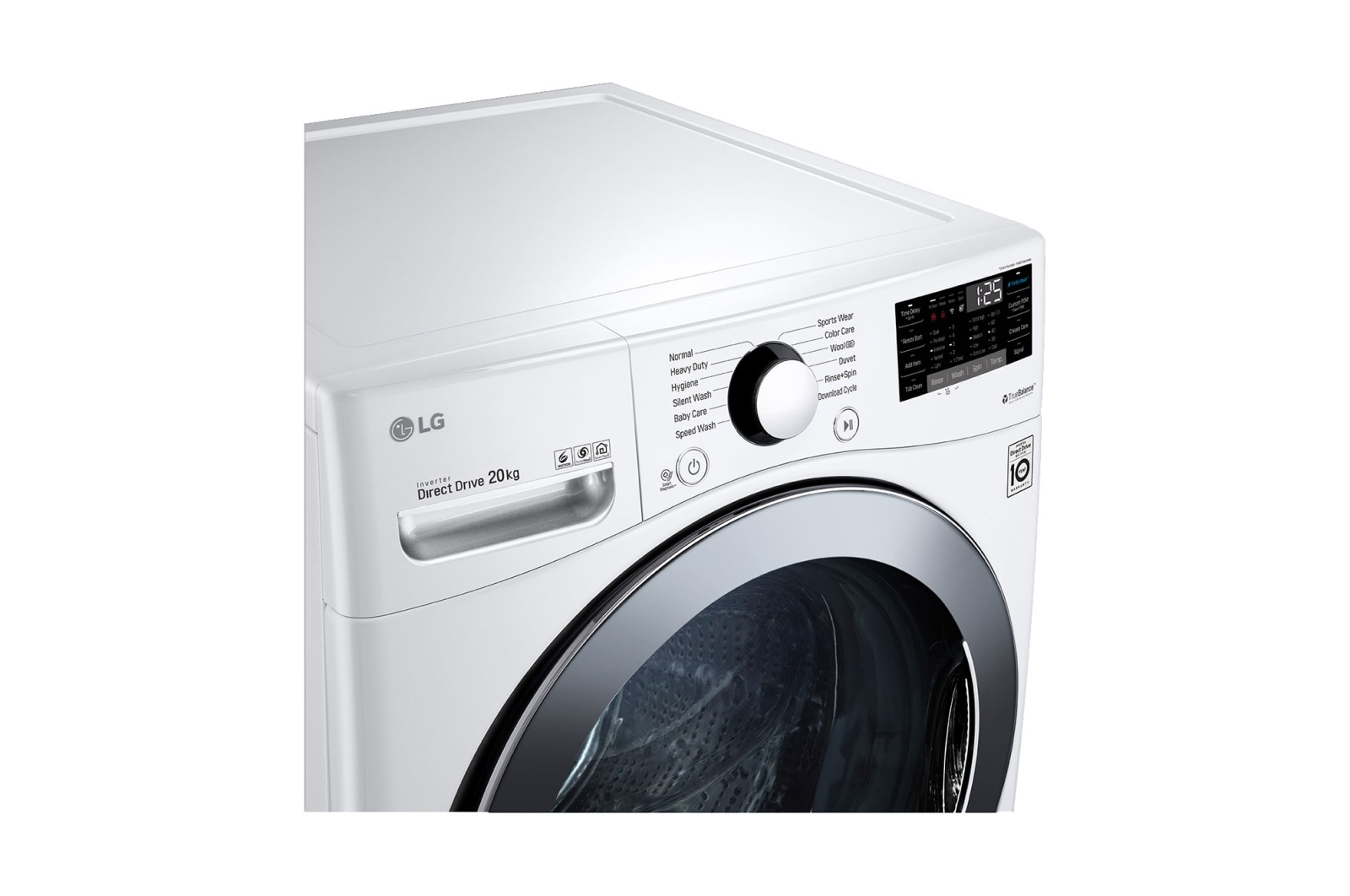 LG 20kg Front Load Washer with 6motion Direct Drive, TurboWash™, F2720SVRW