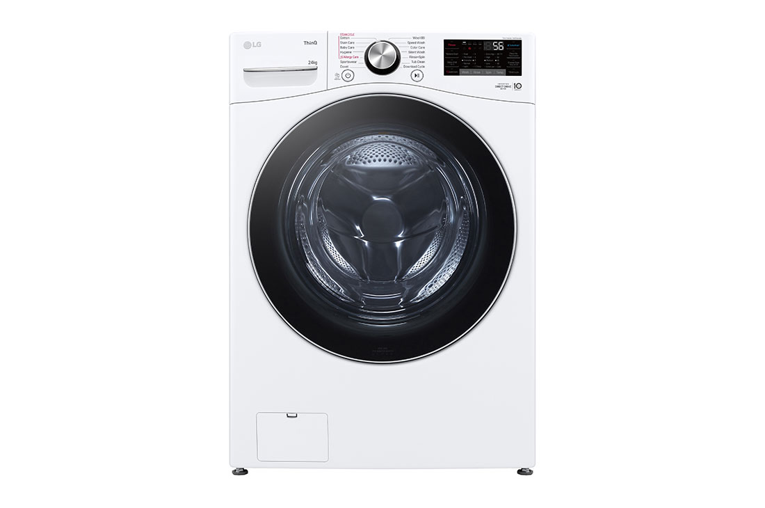 LG 24kg Front Load Washer with AI Direct Drive™ and TurboWash™, F2724SVRW