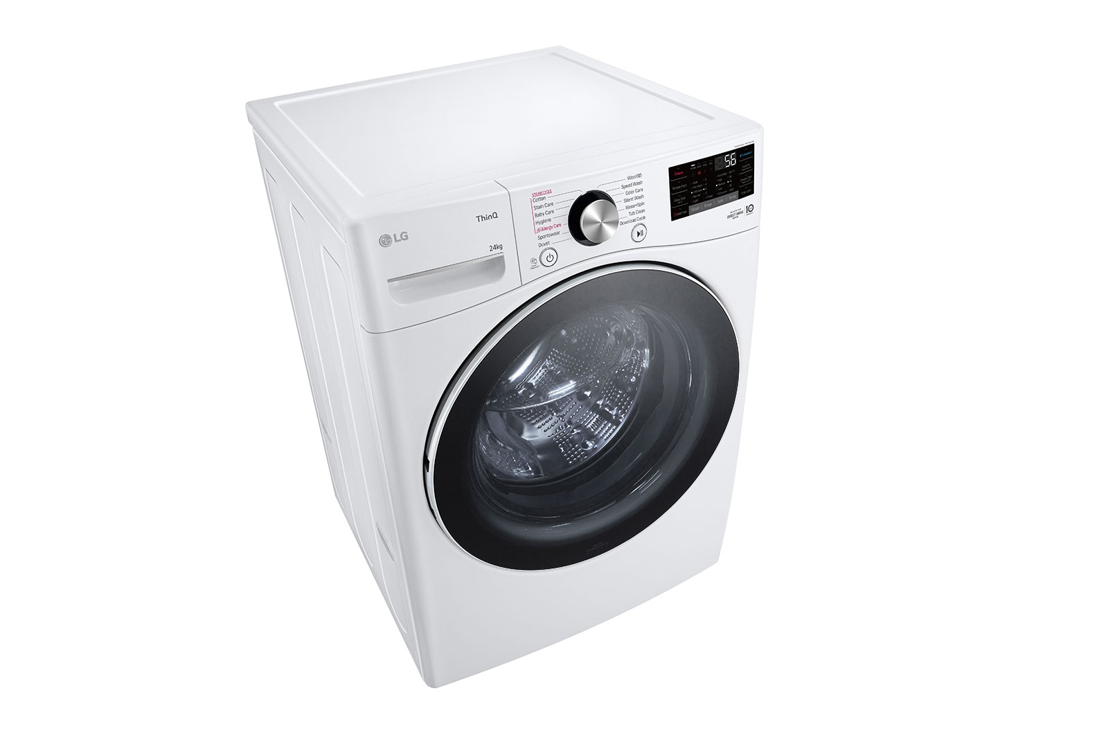 LG 24kg Front Load Washer with AI Direct Drive™ and TurboWash™, F2724SVRW