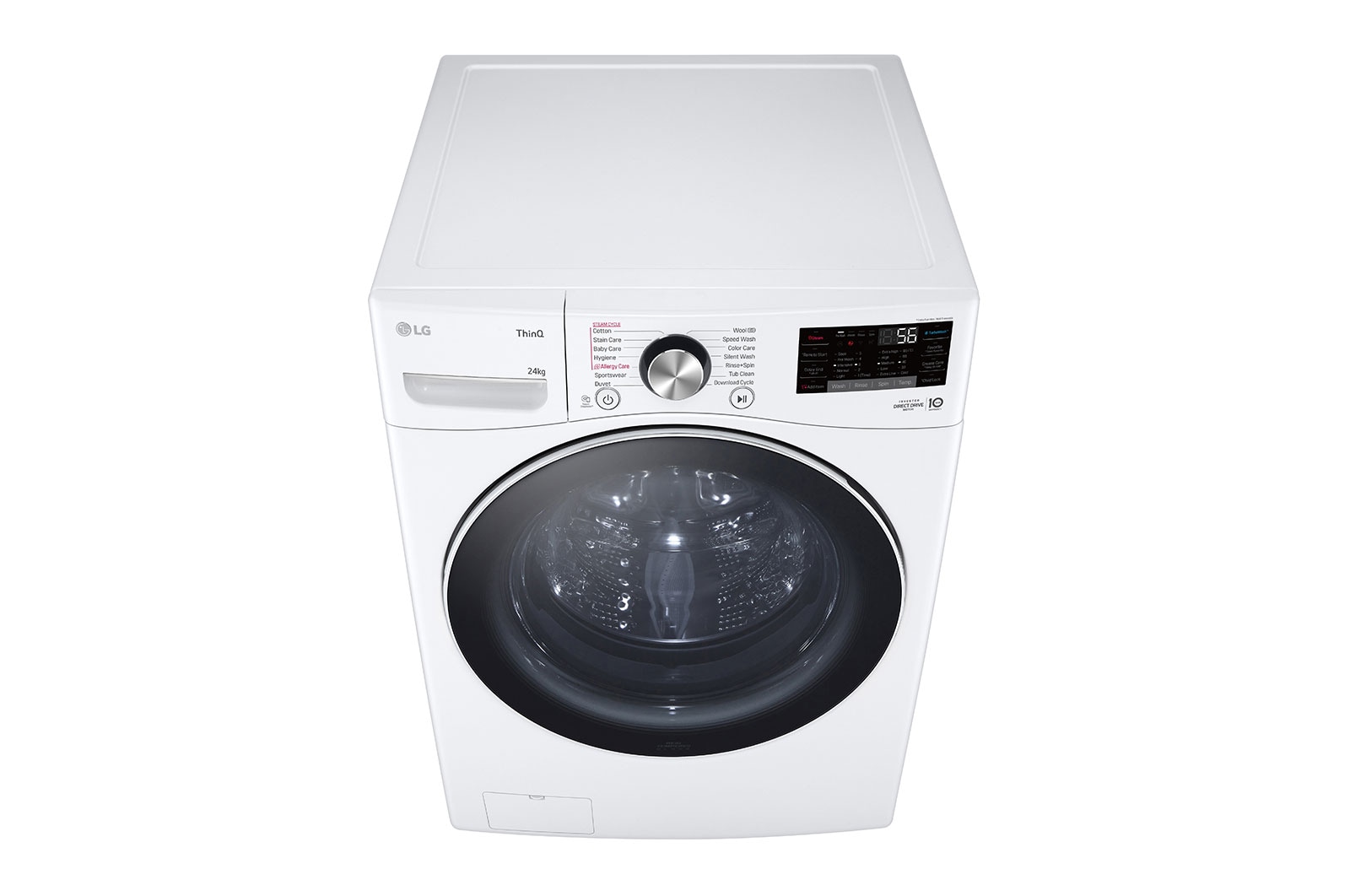 LG 24kg Front Load Washer with AI Direct Drive™ and TurboWash™, F2724SVRW