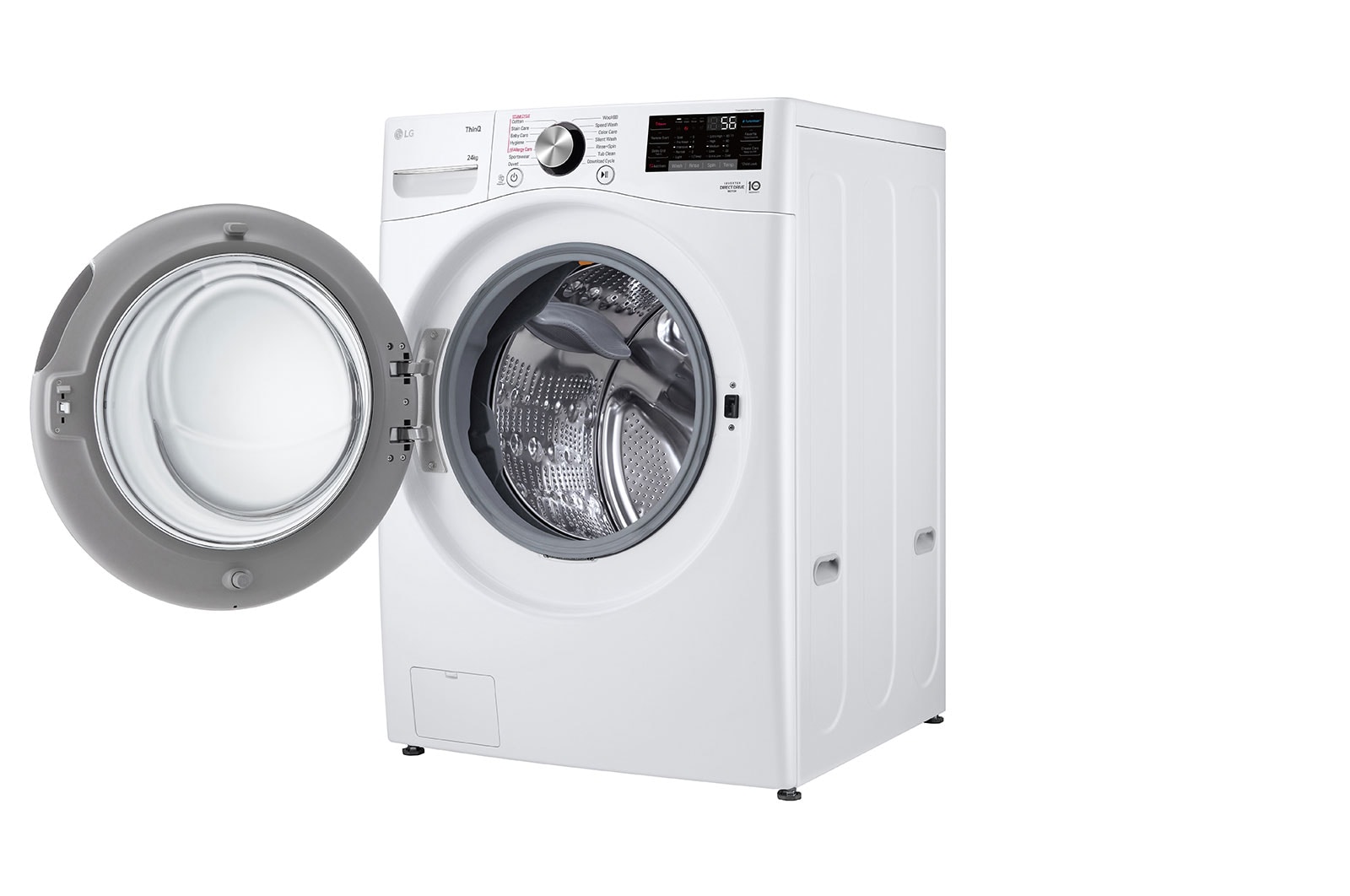 LG 24kg Front Load Washer with AI Direct Drive™ and TurboWash™, F2724SVRW