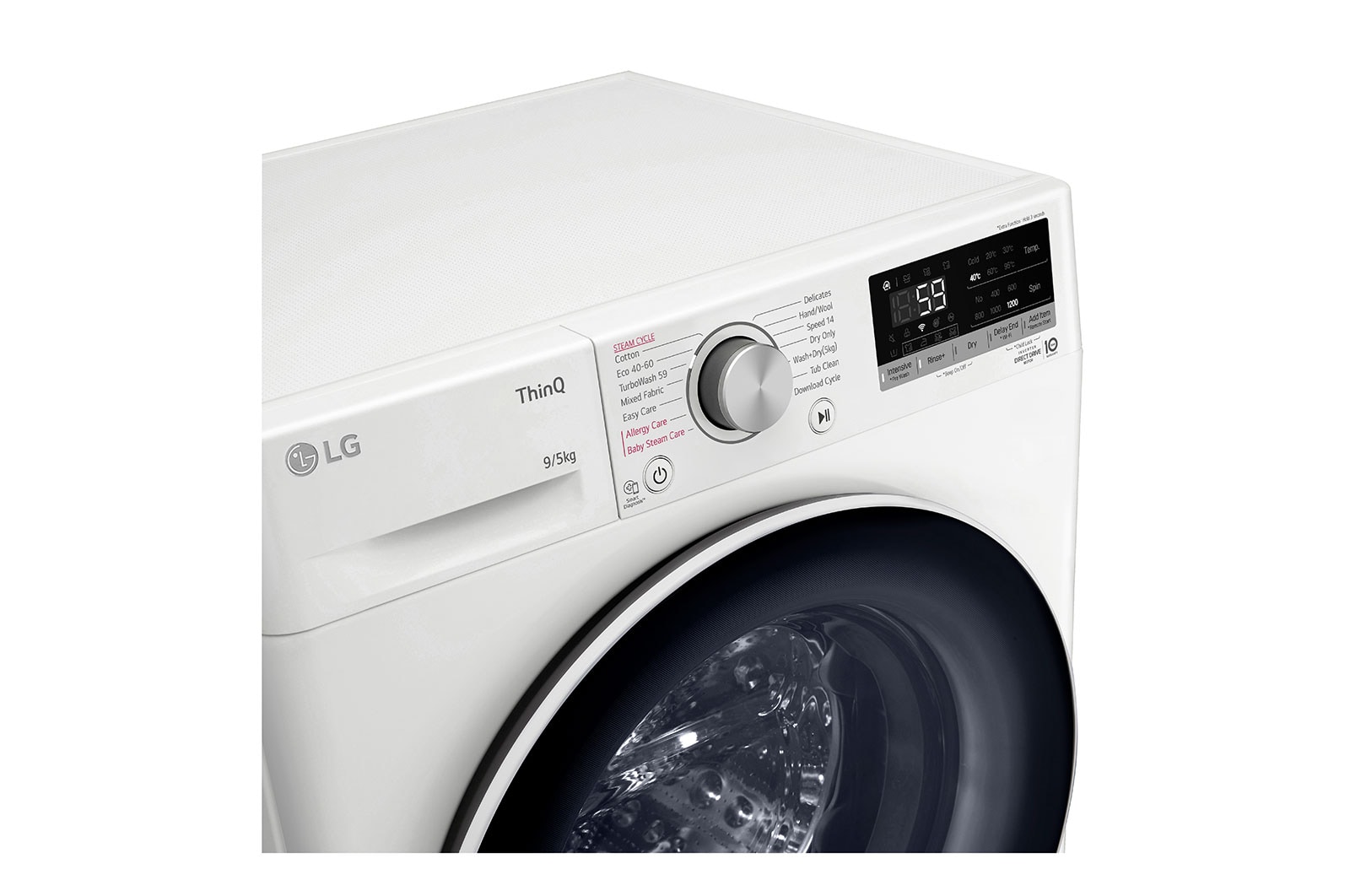 LG 9/5kg Front Load Washer Dryer with AI Direct Drive™, Steam™, FV1209D4W