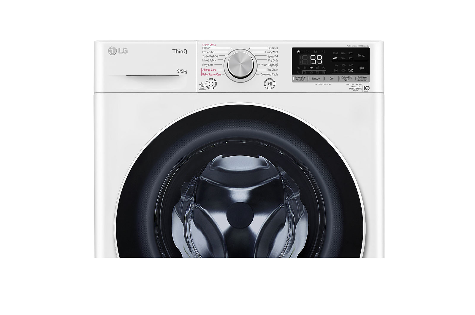 LG 9/5kg Front Load Washer Dryer with AI Direct Drive™, Steam™, FV1209D4W