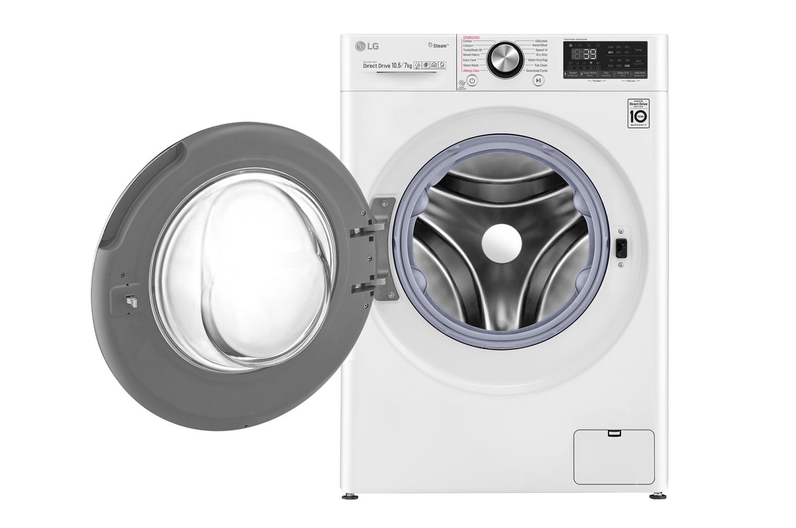 LG 9/6kg Front Load Washer Dryer with AI Direct Drive™ and Steam+™, FV1409H2W