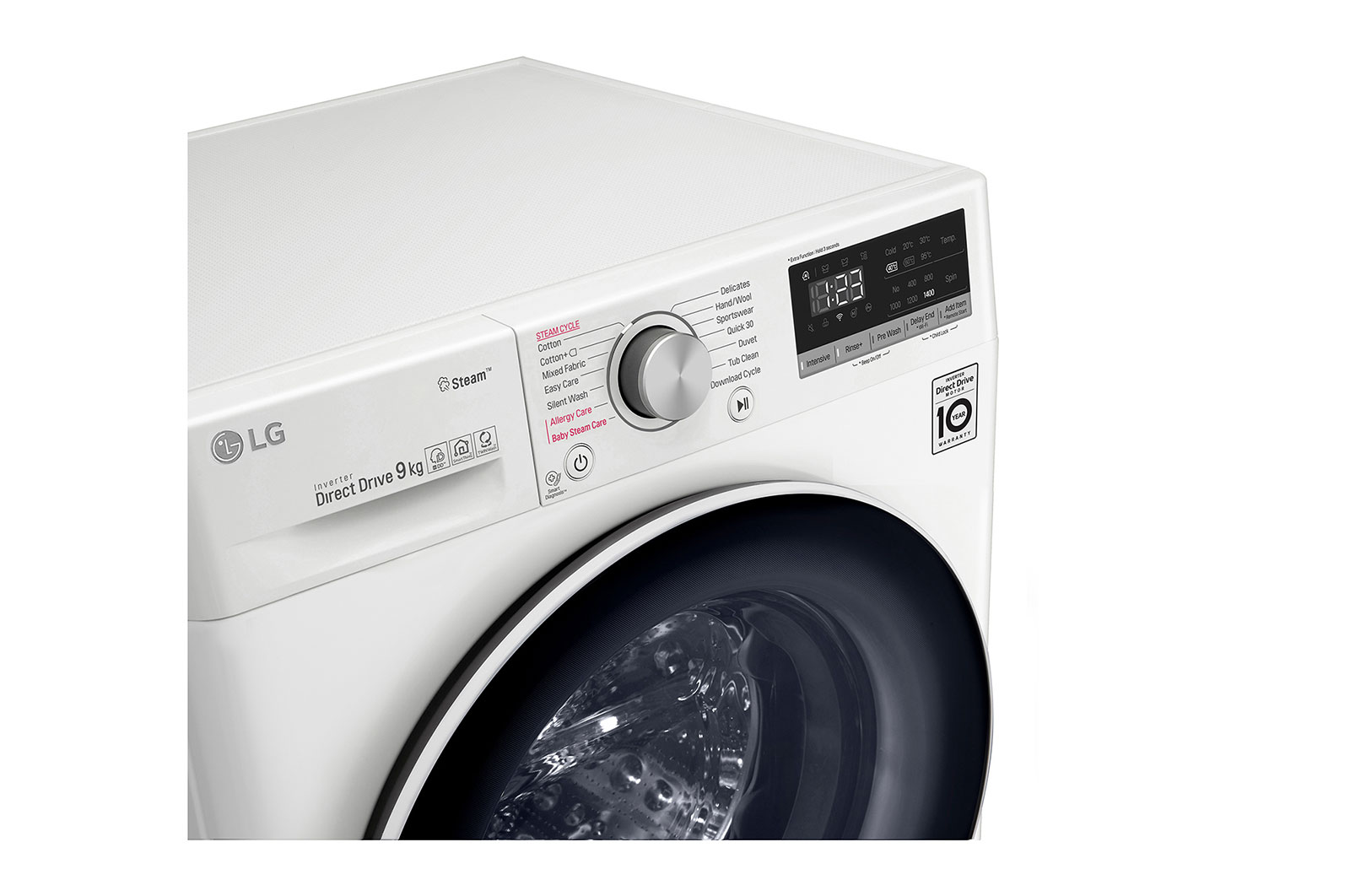 LG 9kg Front Load Washer with AI Direct Drive™ and Steam™, FV1409S4W