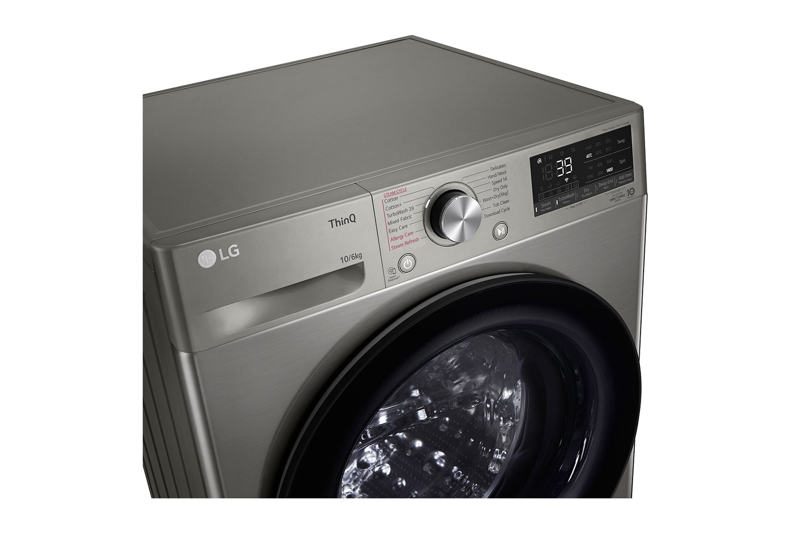 LG 10/6kg Front Load Washer Dryer with AI Direct Drive™, Steam™, FV1410H3P