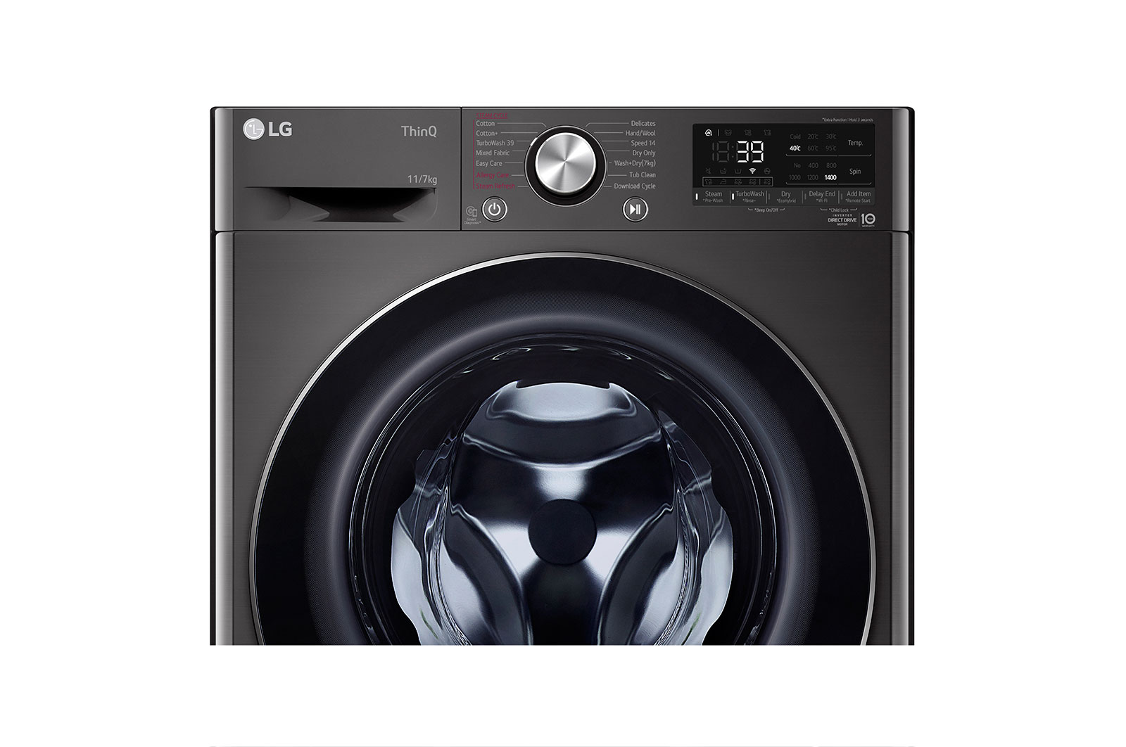 LG 11/7kg Front Load Washer Dryer with AI Direct Drive™ and Steam+™, FV1411H3B